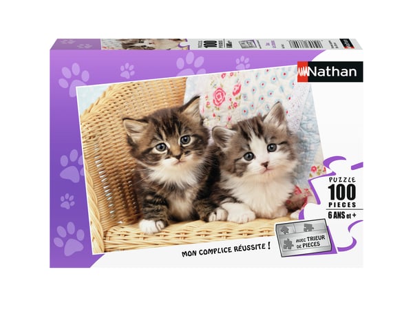 Nathan Puzzle Duo de Chatons 100 pièces, 86766