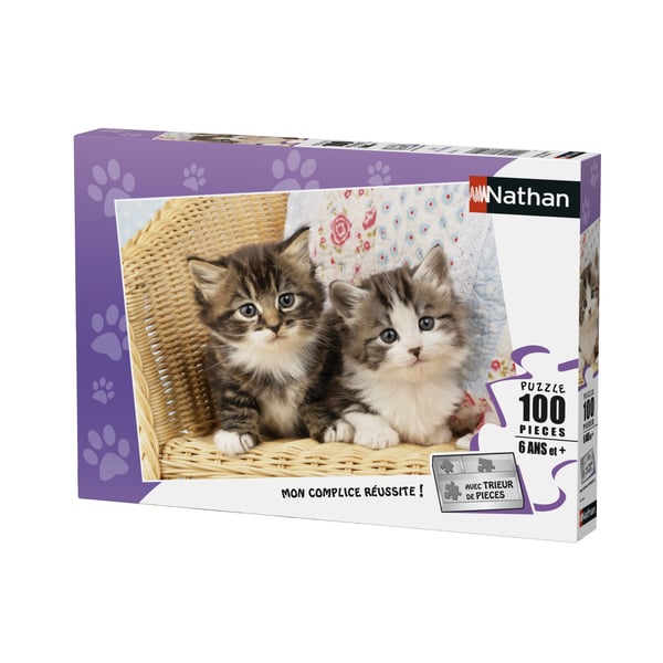 Nathan Puzzle Duo de Chatons 100 pièces, 86766