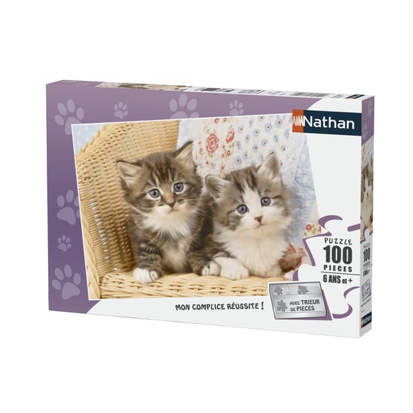 Nathan Puzzle Duo de Chatons 100 pièces, 86766