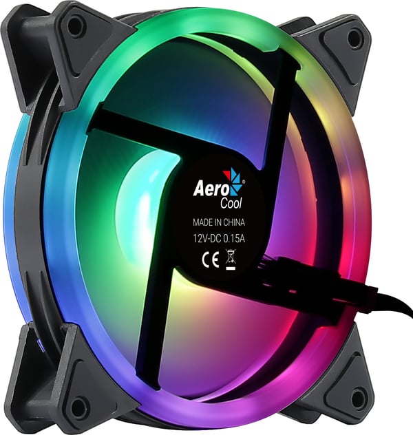 Aerocool Duo 12 Datorväska Fan 12 cm Svart
