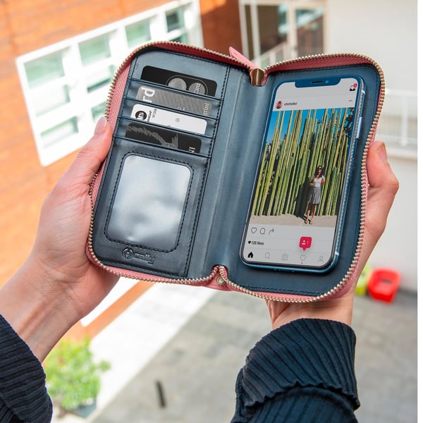 Celly Venere mobiltelefon etui 16,5 cm (6.5") Tegnebogsetui Lyserød