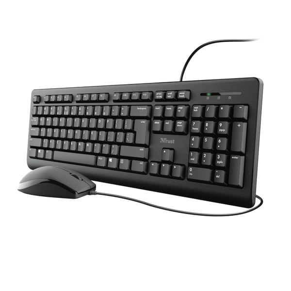 Trust TKM-250 tangentbord Mus inkluderad Universal USB Spansk Svart