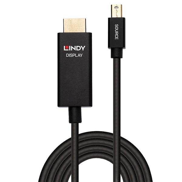 Lindy 40921 videokabel adapter 1 m Mini DisplayPort HDMI Sort