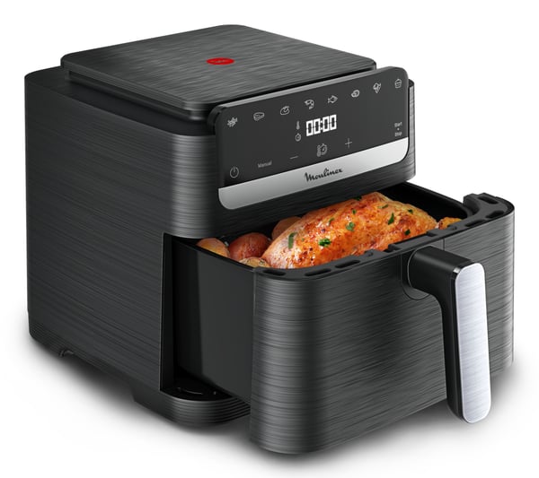 Moulinex Easy Fry Mega Compact EZ8618 Single 7,5 l Fristående 2020 W Varmluftsfritös Svart