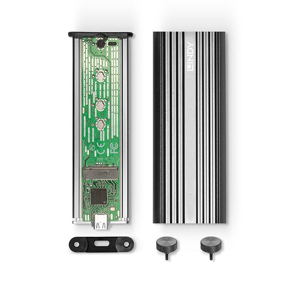 Lindy 43318 drevkabinet SSD kabinet Sølv M.2