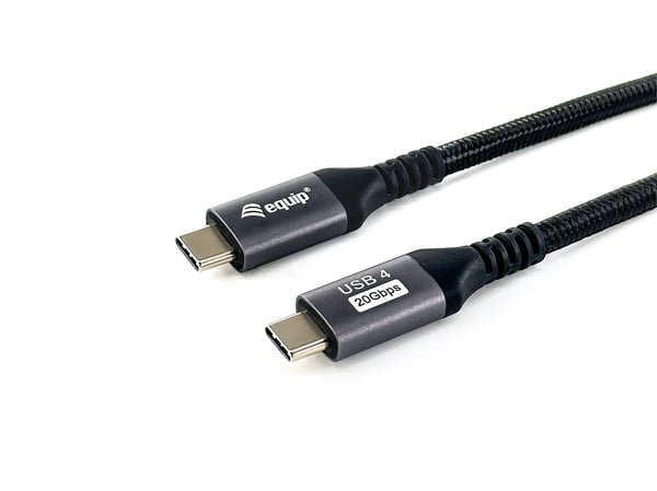 Equip 128382 USB-kabel USB4 Gen 2x2 2 m USB C 20 Gbit/sek. 100 W Sort