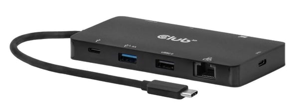 CLUB3D CSV-2552 gränssnittshubbar USB Type-C 5000 Mbit/s Svart