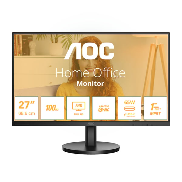 AOC 27B3CA2 platta pc-skärmar 68,6 cm (27") 1920 x 1080 pixlar Full HD LED Svart