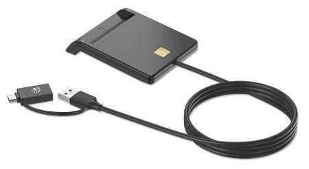 Manhattan 102759 älykortin lukijalaite USB USB A-tyyppi Musta