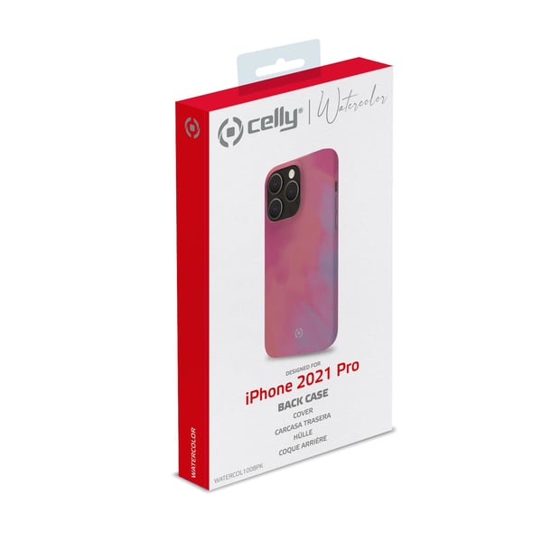 Celly WATERCOLOR iPhone 13 Pro mobiltelefonfodral 15,5 cm (6.1") Mobilskal Rosa