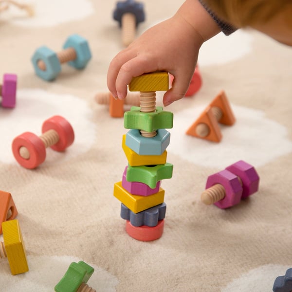 Tickit Rainbow Wooden Nuts & Bolts