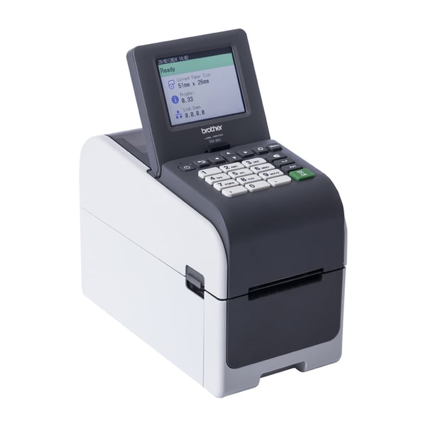Brother TD-2320DSA203 - Etiket-/kvitteringsprinter - sort/hvid - Termisk direkte - Rulle (6,3 cm)