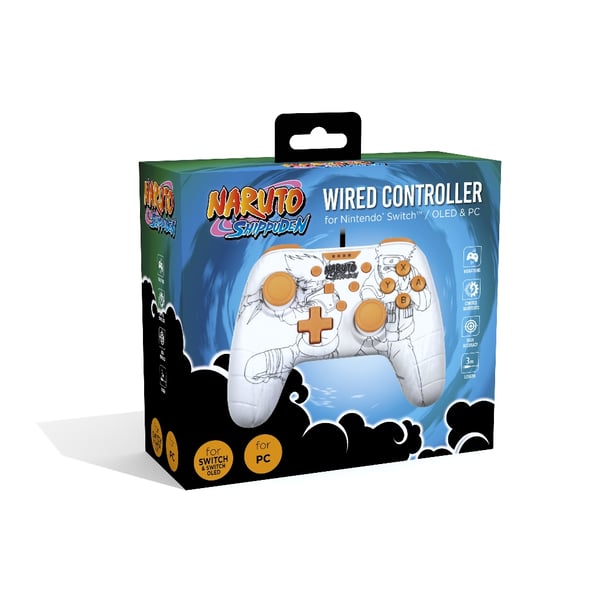 Konix Naruto Kakashi Hvid USB Gamepad Nintendo Switch, Nintendo Switch Lite, PC