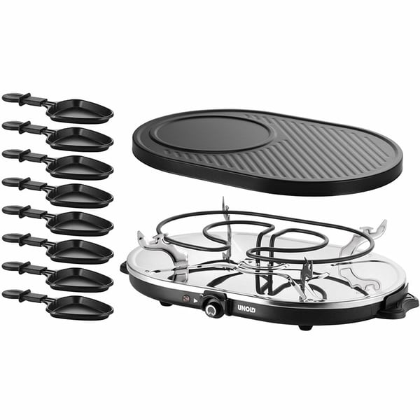 Unold 48795 raclettegrill 8 personer 1200 W Svart
