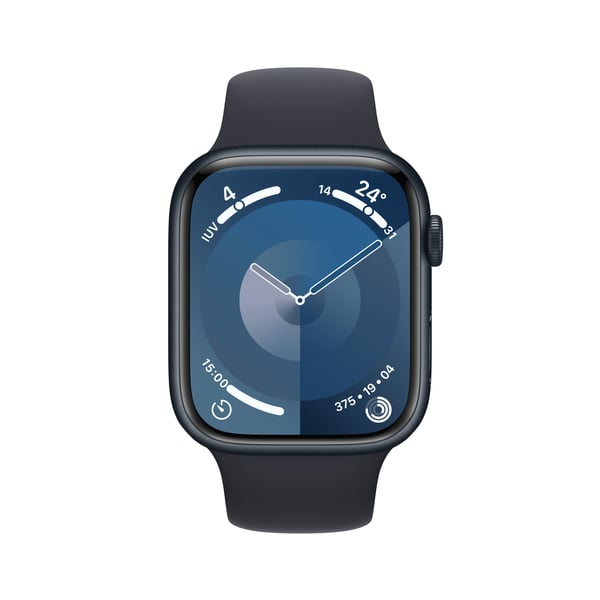 Apple Watch Series 9 45 mm Digital 396 x 484 pixlar Pekskärm 4G Svart Wi-Fi GPS