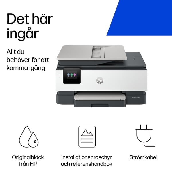 HP OfficeJet Pro 8135e Trådlöst All-in-One Färg Skrivare, Instant Ink; Dubbelsidig utskrift