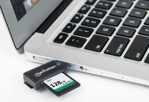 Manhattan 101677 kortinlukija USB 2.0 Musta