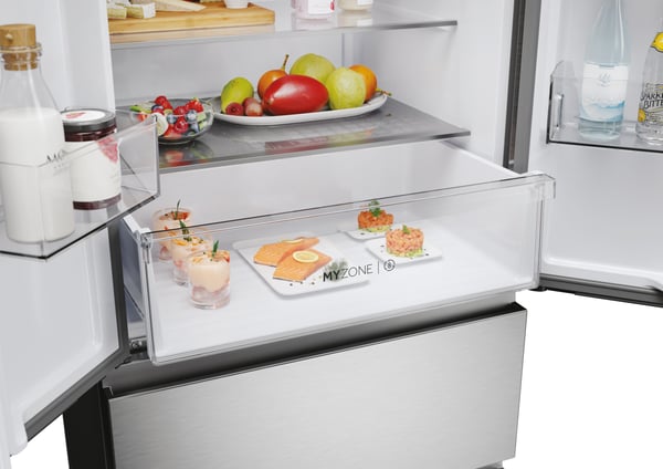 Haier HFR3718ENMM Fritstående 402 L Rustfrit stål