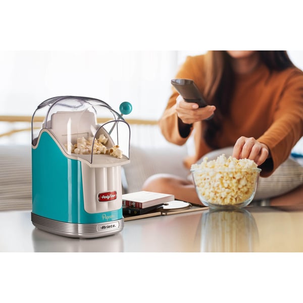 Ariete 2958/01 popcornmaskine Blå, Hvid 3 min. 1100 W