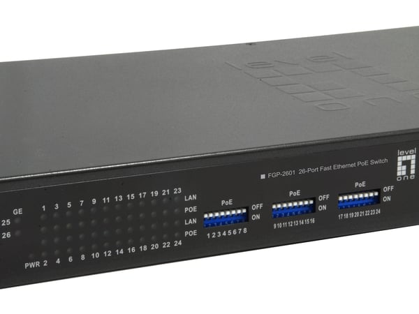 LevelOne FGP-2601W150 nätverksswitchar Ohanterad Gigabit Ethernet (10/100/1000) Strömförsörjning via Ethernet (PoE) stöd Svart