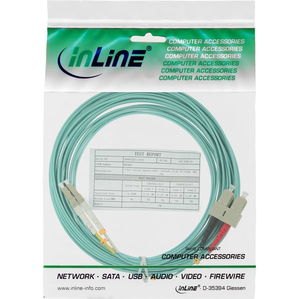 InLine 4043718125548 InfiniBand och fiberoptisk kabel 2 m LC SC Turkos