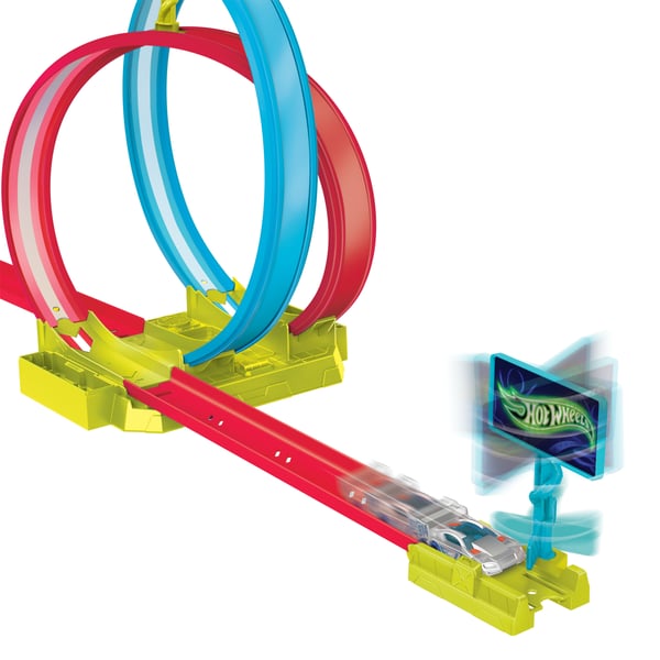 Hot Wheels Action Neon Speeders-banesæt, laserstunt racerbane med 1 -bil