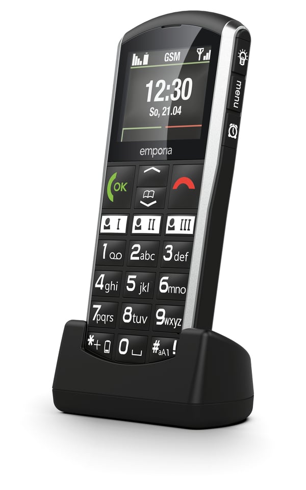 Emporia emporiaSIMPLICITY 5,08 cm (2") 90 g Sort, Sølv Senior telefon