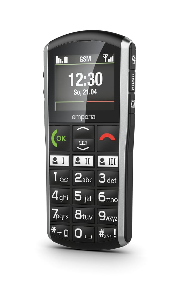 Emporia emporiaSIMPLICITY 5,08 cm (2") 90 g Sort, Sølv Senior telefon