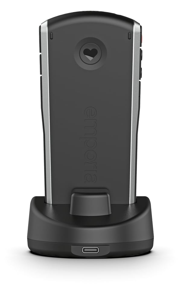 Emporia emporiaSIMPLICITY 5,08 cm (2") 90 g Sort, Sølv Senior telefon