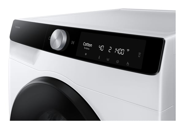 Samsung WD11DG6B85BK vaskemaskine - tørretumbler Fritstående Front-læsning Hvid