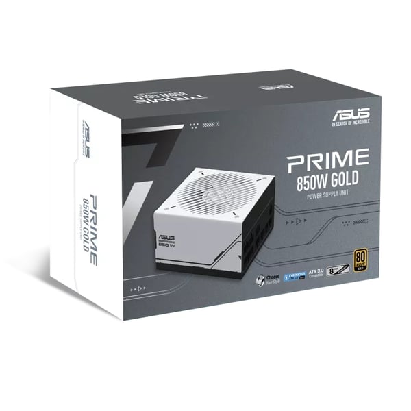 ASUS Prime 850W Gold ( AP-850G ) strömförsörjningsenheter 20+4 pin ATX ATX Svart, Vit