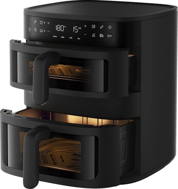 Electrolux EAFD11B Dubbel 11 l Fristående 2700 W Varmluftsfritös Svart