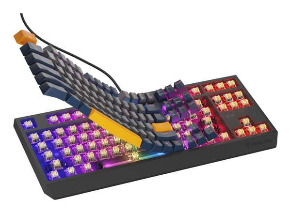 GENESIS Thor 230 TKL tastatur Spil USB QWERTY Engelsk Blå