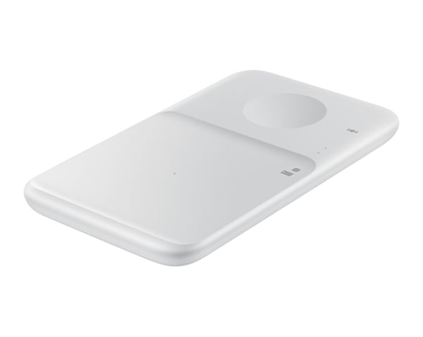 Samsung EP-P4300TWEGEU oplader til mobil enhed Hovedtelefoner, Smartphone, SmartWatch Hvid Trådløs opladning Hurtig opladning Indendørs