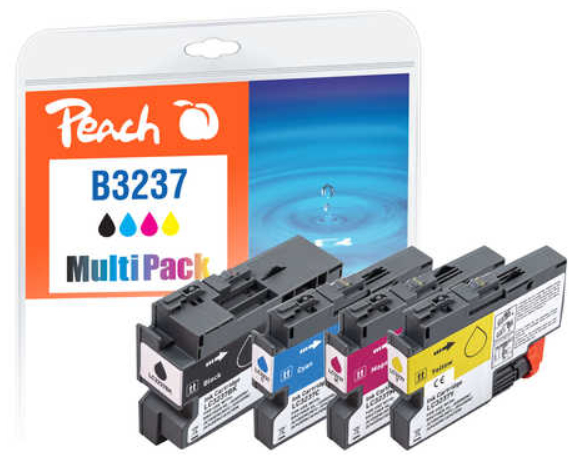 Peach 321008 - Pigmentbaseret blæk - Sort - Cyan - Magenta - Gul - Brother - Multipakke - 4 S