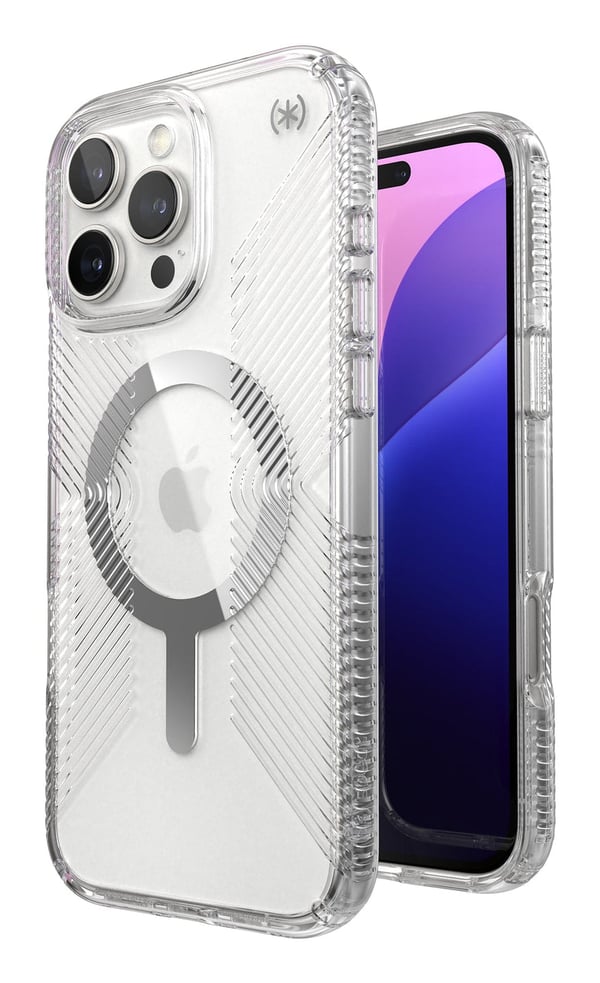 Speck Presidio Perfect-Clear Grip MagSafe til iPhone 16 Pro Max gennemsigtig