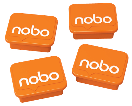 Nobo Magneter Whiteboard 18x22 mm, orange (4 st)