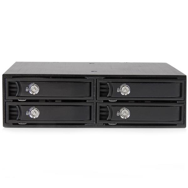 StarTech.com 4x Kiintolevyn Vaihtokehys 2,5 tuuman SATA / SAS -asemille - Siirrettävä Rack Backplane