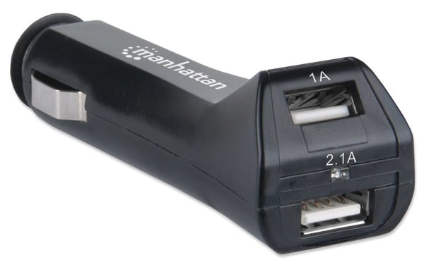 Manhattan 101721 oplader til mobil enhed Digitalt kamera, Mobiltelefon, MP3, Tablet Sort Cigartænder Automatisk