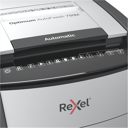 Rexel Optimum AutoFeed+ 750M Automatisk Dokumentförstörare Mikroskärning