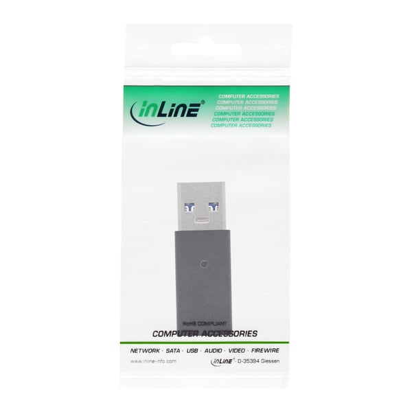 INLINE USB 3.2 Gen.2 Adapter USB-A han til USB Type-C hun (35810)