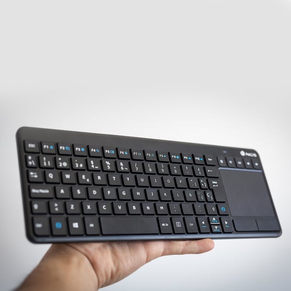 NGS TV Warrior, QWERTY, ES tangentbord Hem RF Trådlös Spansk Svart