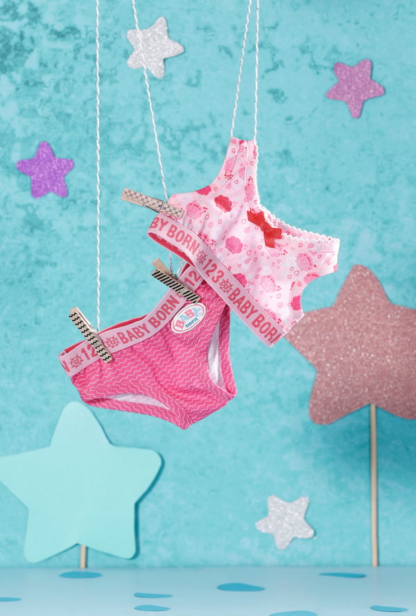 BABY born Underwear 2 assorted Dukkeundertøj