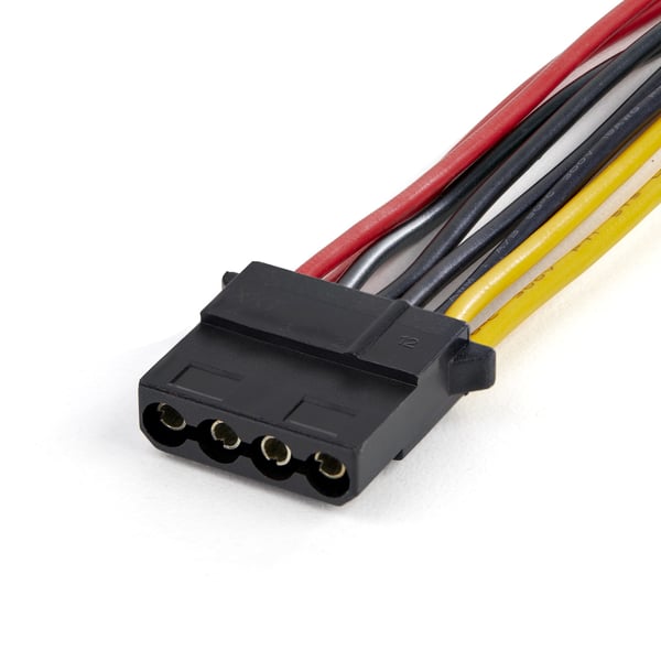 StarTech.com SATA till LP4-splitter för strömkabeladapter - 4-stifts LP4 till Dual SATA Y-kabel för kringutrustning - PVC-hölje - 0,75 mm²-ledning