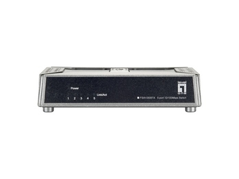 LevelOne FSW-0508TX netværksswitch Ikke administreret Fast Ethernet (10/100) Sort, Grå