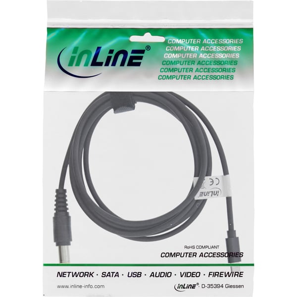 InLine 26672 strömkablar Svart 2 m USB C EIAJ-02 (4.0 mm, 1.7 mm)