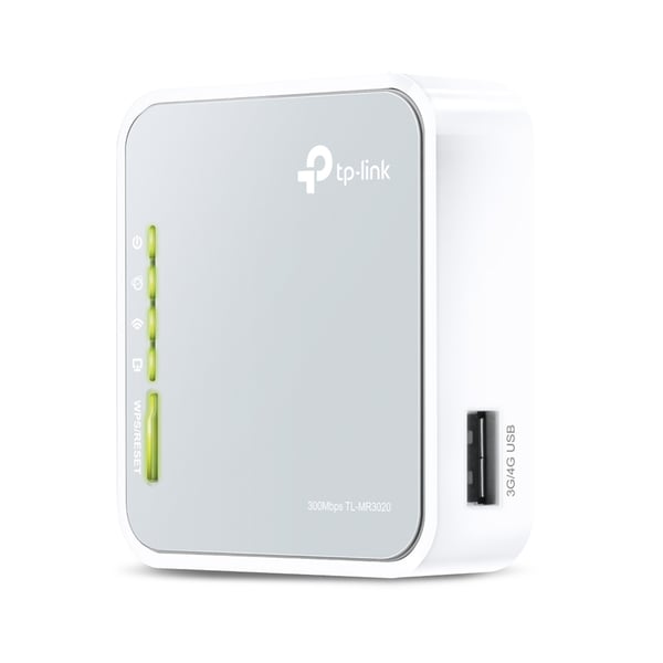 TP-Link TL-MR3020 trådløs router Hurtigt ethernet Enkelt band (2,4 GHz) Grå, Hvid
