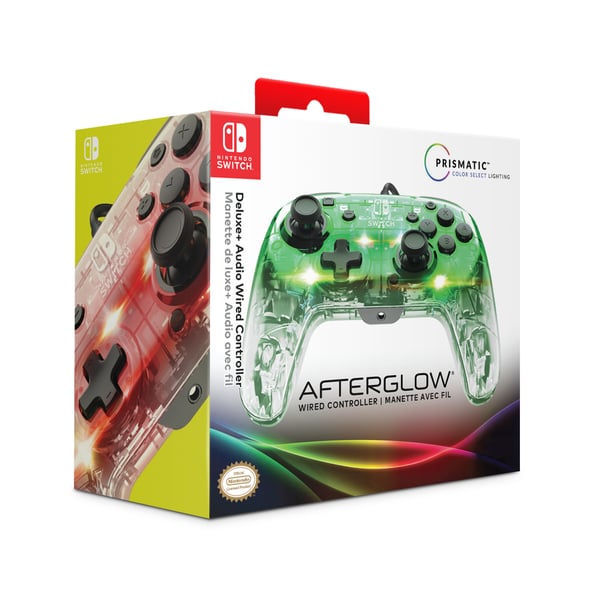 PDP Afterglow Deluxe+ Transparent USB Spelplatta Analog / Digital Nintendo Switch, Nintendo Switch OLED