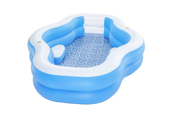 Bestway 54409 ovan mark-svimmingpooler Uppblåsbar pool Oval Blå, Vit