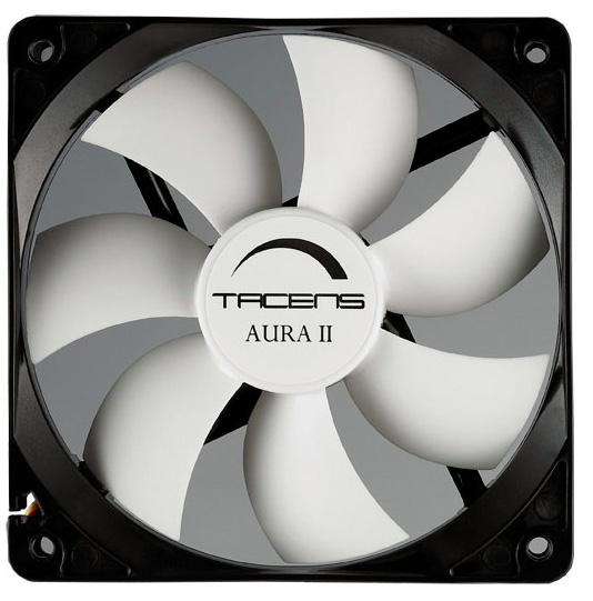 Tacens Aura II 12cm Computerkabinet Ventilator Sort, Hvid
